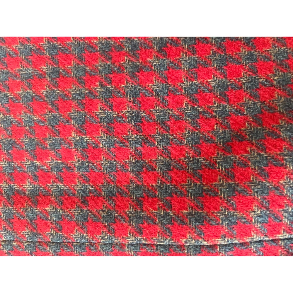 Vintage‎ Pendleton Women's red grey houndstooth virgin wool blazer jacket 80s 10 - Picture 5 of 8